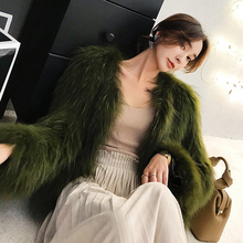2018新款貉子毛编织皮草外套女短款大衣显瘦韩版女装薇薇安同款图片