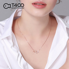 T400双鱼纯银项链女小众品牌锁骨链韩版 简约个性 潮网红吊坠送女友