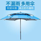 2.4米户外遮阳伞大号雨伞摆摊伞太阳伞广告伞万向折叠沙滩钓鱼伞