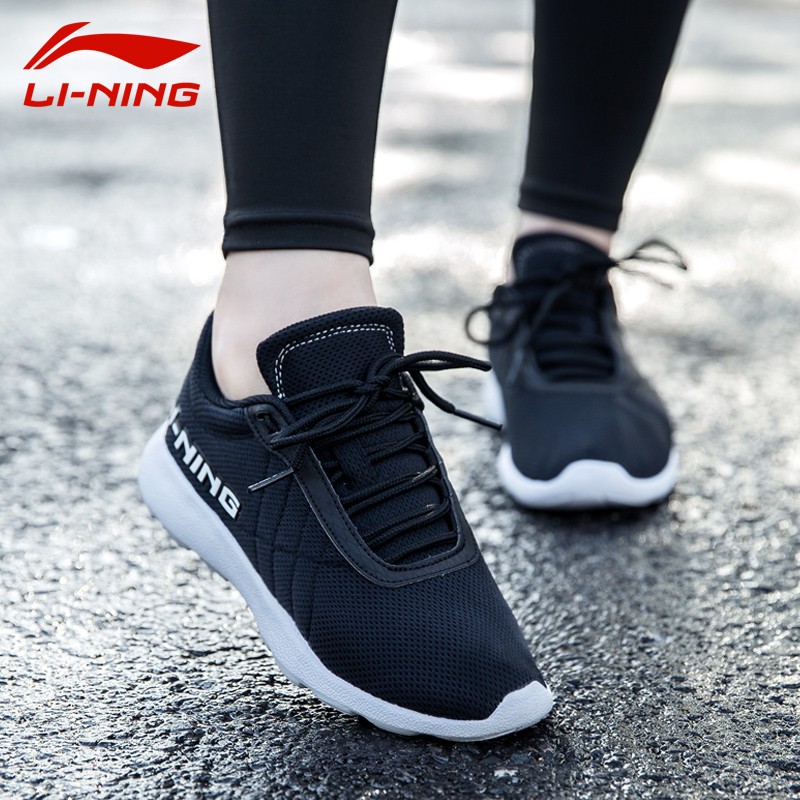 Li Ning Women's Running Shoes 2019 Autumn New Breathable Mesh Big Logo Women's Sports and Casual Shoes China Li Ning