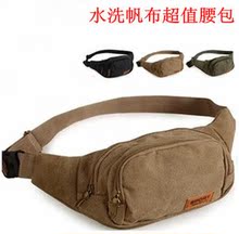 新品2013复古帆布腰包韩版时尚运动小腰包多功能零钱包男女潮包