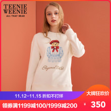 TeenieWeenie小熊2018秋冬女装韩版字母刺绣圆领套头早秋ins卫衣图片