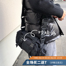 日系街头工装 ONEMAX夏上新 机能休闲斜挎包潮男女黑色多功能腰包