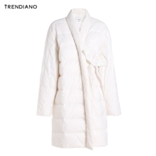 TRENDIANO女装冬装潮纯色中长款宽松羽绒服外套WHC4333740图片