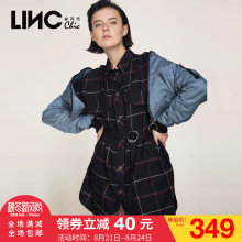 金羽杰2017秋装新款个性后背拉链棒球衫领缎面短外套女7360302图片