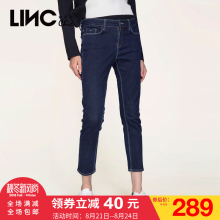 金羽杰LINC2071秋装新款时尚百搭抓绒牛仔裤女长裤修身7361813图片