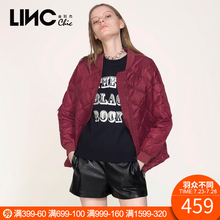 LINC/金羽杰2017秋装新款个性铆钉轻薄羽绒服女短款宽松7370767图片