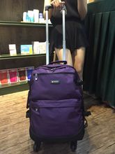 欧美双肩拉杆背包万向轮行李箱大容量防水多功能旅游包20寸至24寸