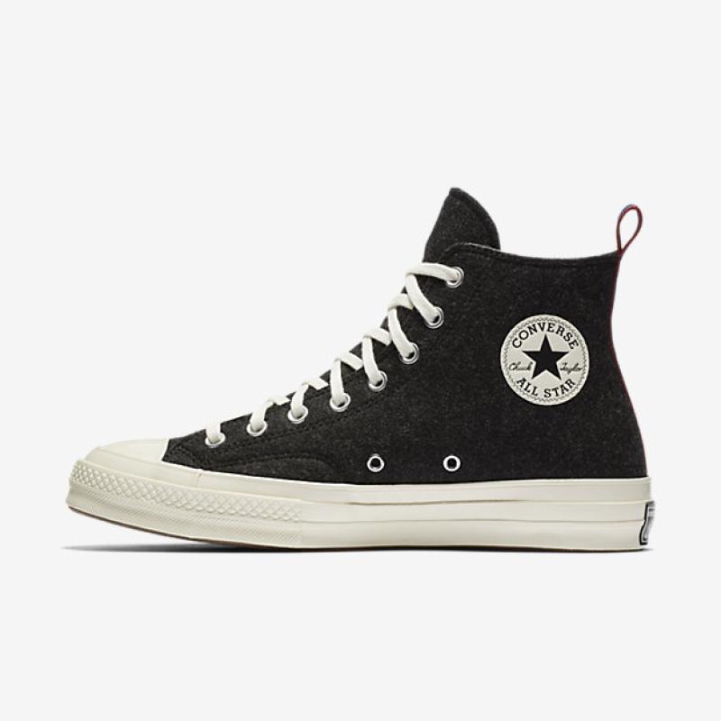 Converse/匡威男鞋高帮帆布鞋加厚保暖毛呢休闲鞋美国直邮157481C