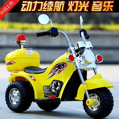 小童电动摩托车1-3岁5玩具车可坐男孩童车小儿小车子儿童宝宝警车