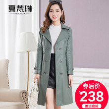 女士皮衣女中长款2018春秋冬新款女装韩版百搭pu皮风衣皮夹克外套图片