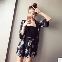 套装 女宽松沙滩阔腿学生两件套潮 抹胸连体衣裤 新款 大码 韩版 春夏装