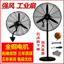 工业电风扇大功率机械式摇头工厂强力壁挂落地扇大风量商用牛角扇