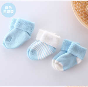 婴儿袜子冬季加厚棉袜