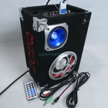 12V24V220V 车载音响 5寸毛毡方形中功率蓝牙低音炮 遥控插卡包角