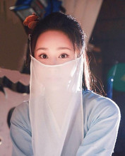香蜜沉沉烬如霜杨紫锦觅同款 白色古装 面纱 新款 配饰仙女遮面纱巾
