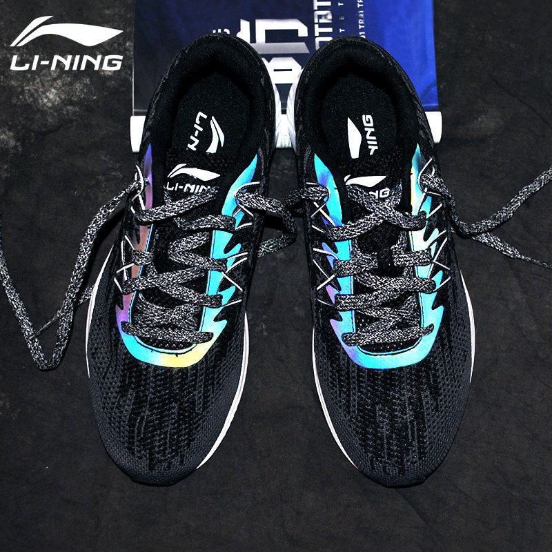 Li Ning Men's Running Shoes Men's 2019 Spring New Breathable Reflective Official Mesh Running Shoes Fashion Shoes Men's Sports Shoes