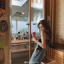 网红高腰显瘦减龄显瘦九分连体裤 女2019春夏新款 庄庄牛仔背带裤
