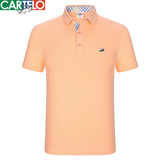 CARTELO/卡帝乐鳄鱼polo衫短袖t恤男潮上衣男士打底纯色翻领宽松