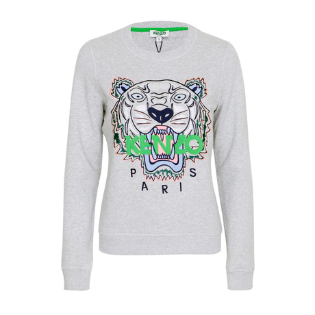 KENZO/高田贤三 新款撞色虎头刺绣圆领套头卫衣女 4XC 2SW705商品大图