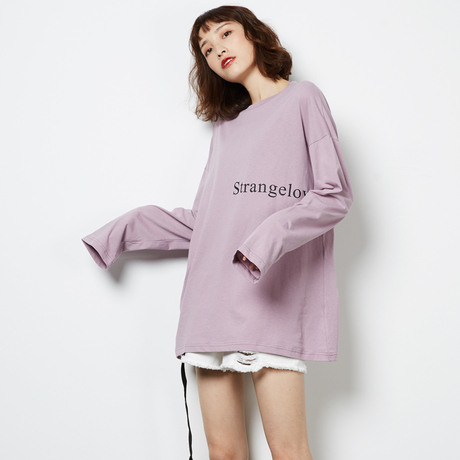 唐狮2018新款T恤女长袖甜美潮宽松打底上衣11.7商品大图