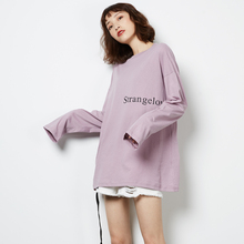 唐狮2018新款T恤女长袖甜美潮宽松打底上衣11.7图片