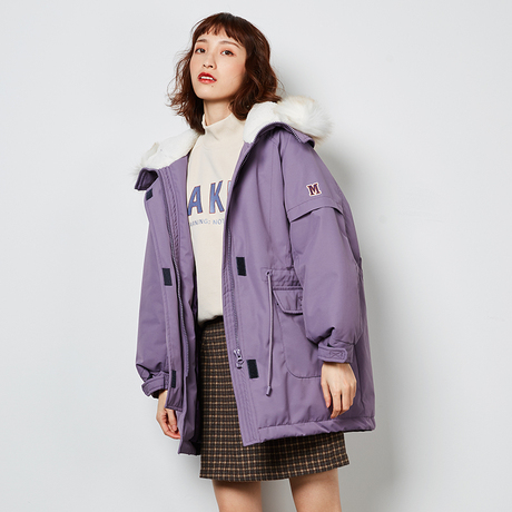 tonlion/唐狮冬装短款羽绒服女韩版2018新款大毛领羽绒服女11.16商品大图