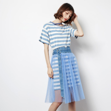 唐狮连衣裙女夏2018新款纱纱T恤裙子9.19图片