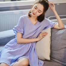 唐狮2018夏装新款女冷淡风正式场合连衣裙 极简v领学生显瘦裙子图片