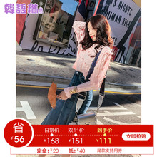 韩语琳女装裙子2018秋冬新款韩版高腰显瘦半身裙包臀牛仔裙短裙女图片
