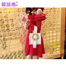 韩语琳秋装新款裙子2018韩版女装性感高腰一字肩长袖连衣裙短裙图片