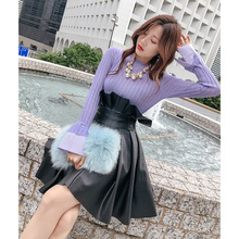 韩语琳秋装针织衫2018新款女装韩版性感修身毛衣长袖圆领打底上衣图片