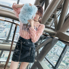 韩语琳秋装新款裙子2018女装韩版性感收腰修身显瘦PU皮半身裙短裙图片