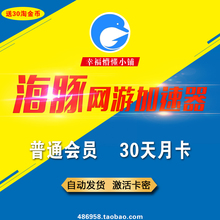 海豚加速器 普通会员vip 网游加速充值卡密CDK 一个月30天 月卡