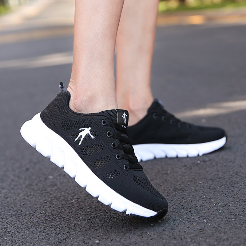 2019 Summer New Jordan Women's Shoe Casual Sports Shoe Women's Flying Weave Hollow Mesh Running Shoe Versatile Student Single Shoe