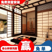和室樟子门料理店日式格子门定制障子门地台移门和室榻榻米推拉门