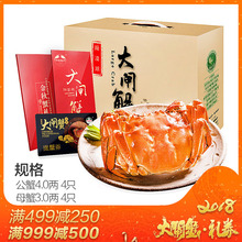 阳澄绿洲阳澄湖大闸蟹券 公4两/只 母3两/只 4对8只螃蟹团购开票