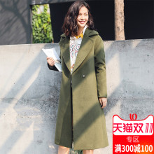 ITISF4/艾夫斯2018秋冬新款韩版女装毛呢外套显瘦中长款呢子大衣图片