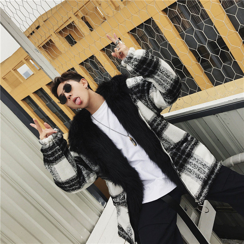 HIT THE COLLECTION 毛呢格子大衣秋冬外套