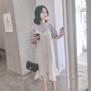 雪纺连衣裙两件套吊带裙