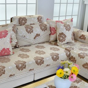 田园风格系列沙发坐垫客厅沙发巾咖色红色任选私人定制