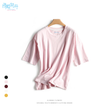阁楼花开复古港味T恤短袖女宽松 韩版学生衣服半袖chic上衣夏bf风图片