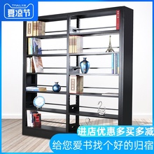 钢制书架铁皮档案架学校图书馆专用书架阅览室书籍室图书架货架