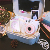 Fujifilm 白蓝 love 熊本熊一次成像拍立得相机 mini8 富士instax