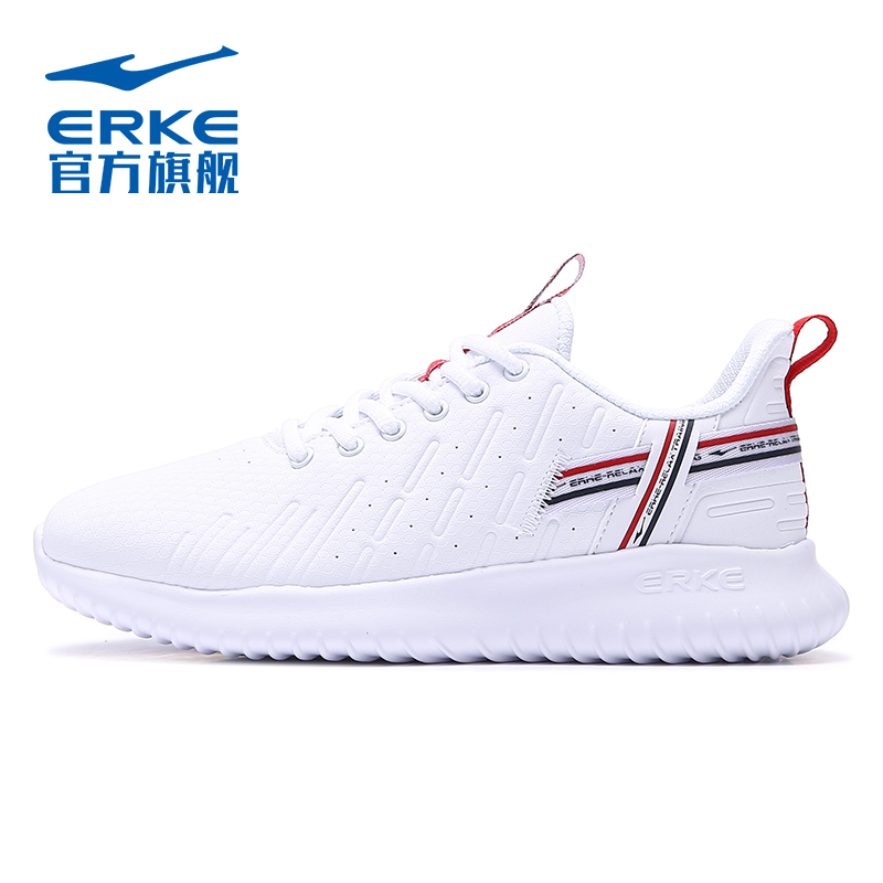 ERKE Women's Shoes Sports Shoes Women's 2019 Autumn New Wear resistant Non slip Cushioning Casual Running Shoes Walking Shoes