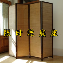 中式屏风隔断折屏室内简易屏风做旧复古民俗屏风茶室书房屏风隔断