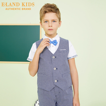 男童英伦休闲格子马甲EKSV92401A 2019夏季新款 kids衣恋童装 eland