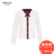 PRICH女装蝴蝶结韩版时尚空调衫女通勤风薄款针织开衫 PRKC87902M图片