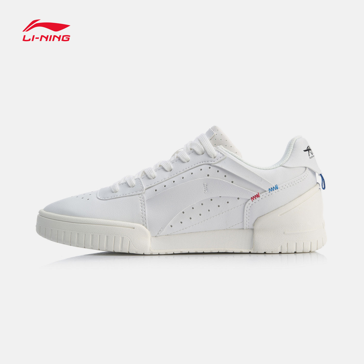 Li Ning Casual Shoes Women's Shoes 2019 New BADFIVE Series Sidewalks Casual Board Shoes Low Top Small White Shoes