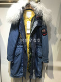 BASIC HOUSE专柜正品 牛仔拼接可脱卸内胆风衣外套HQJP721F